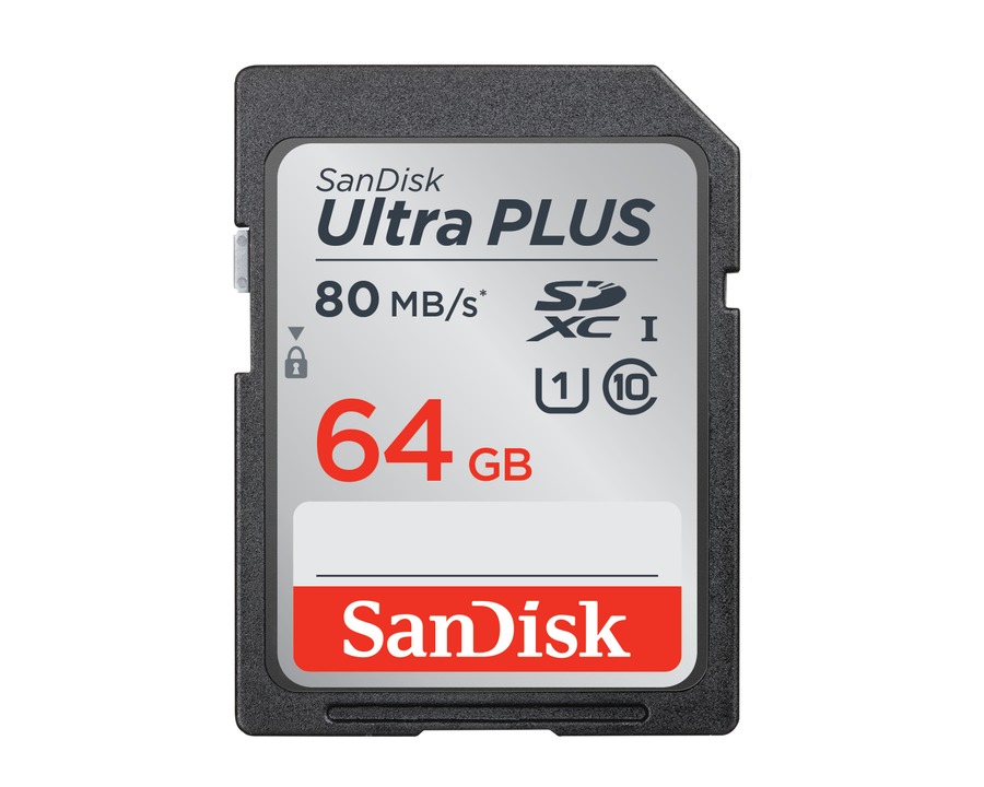 Носитель информации Sandisk Ultra PLUS SDXC UHS-I 64Gb